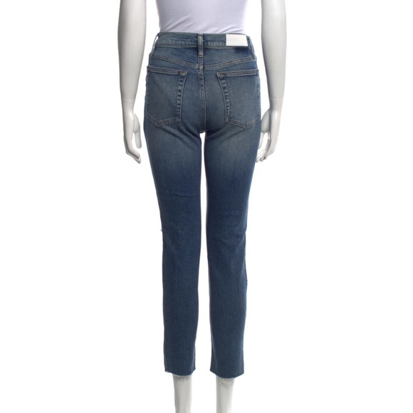 Re/Done Women’s High-Rise Straight Leg Jeans in Medium Wash - Size 27 (S) - Picture 2 of 7